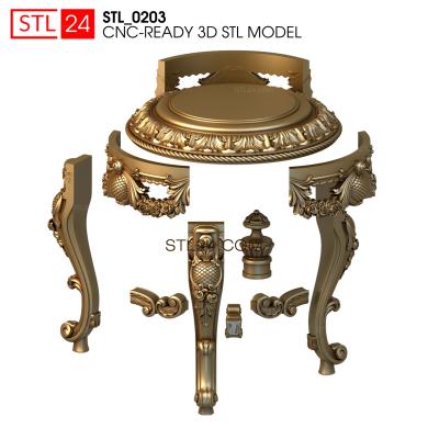 Столы (STL_0203) 3D модель для ЧПУ станка